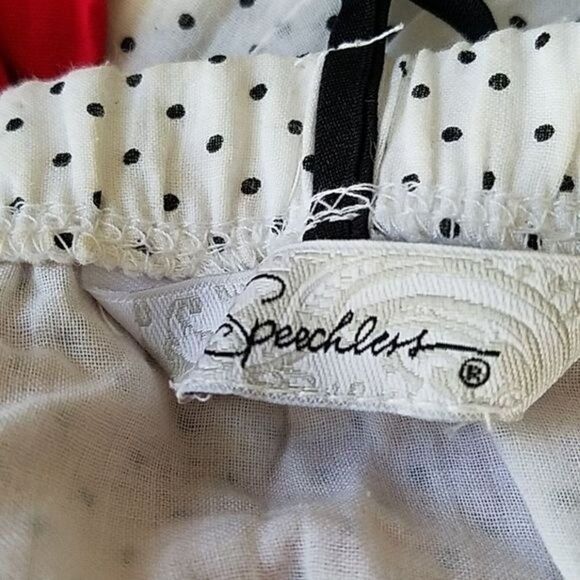 Speechless Women's Polka Dot Sundress White Red Black Size Small Sleeveless - Picture 3 of 3